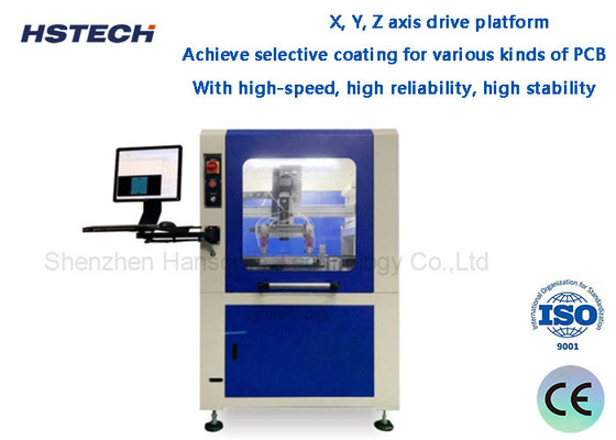Plateforme d'entraînement des axes X, Y et Z, haute vitesse, haute fiabilité, haute stabilité, machine de revêtement sélective à trois axes