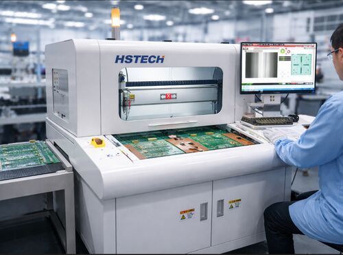 Dernières nouvelles de l'entreprise Machine de routage de PCB de haute précision: amélioration de l'efficacité du dépannage de PCB dans les lignes de production SMT modernes