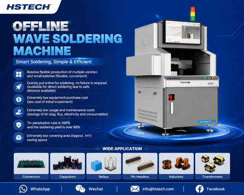 Derniers blogs de l'entreprise sur HSTECH Offline Selective Wave Soldering Machine | Efficient PCB Soldering Solution