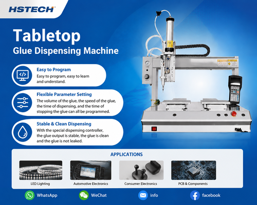 Dernières nouvelles de l'entreprise New HS-D4221 Tabletop Potting Machine Released for PCB, Automotive & Consumer Electronics Precision Gluing