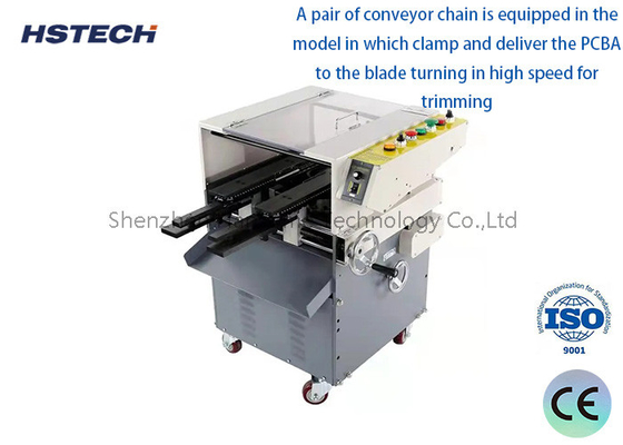 Un bon prix. Machine de découpe de plomb de PCB à haut rendement, lame de 8/10 pouces, largeur maximale de 250 mm en ligne