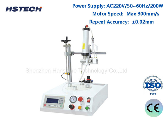 Un bon prix. 4 postes de travail rotatifs écran de texte distributeur automatique de colle à ampoules LED en ligne