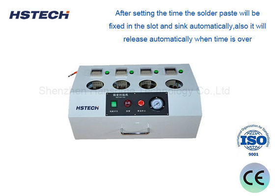 Un bon prix. Machine de chauffage de pâte de soudure à 4 réservoirs avec système d'alarme automatique pour la fabrication de PCB en ligne