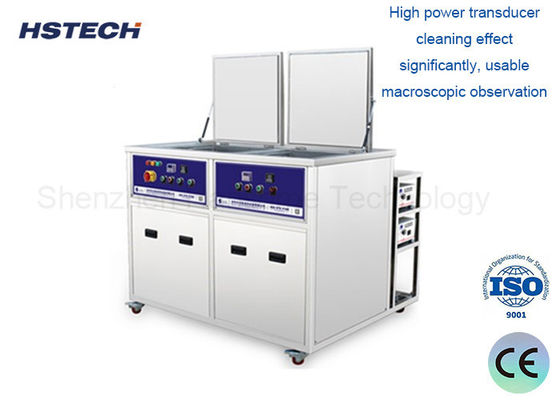 Un bon prix. Machine à nettoyer à ultrasons à double réservoir de puissance de chauffage de 3000 W pour un processus de nettoyage efficace en ligne