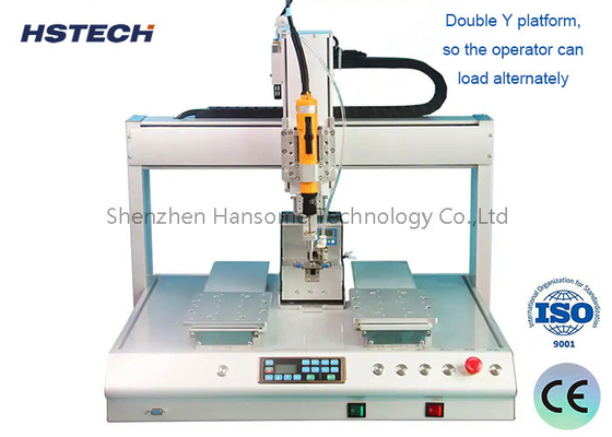 Un bon prix. Machine de verrouillage à vis à haute vitesse à 4 axes. w/ alimentateur unique 500*300*300*100 mm en ligne