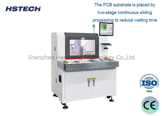 Un bon prix. Machine de routeur PCBA hors ligne à double plateforme avec une précision de répétition de ± 0,01 mm et une broche de 40000 à 60000 tr / min pour le dépannage des PCB en ligne