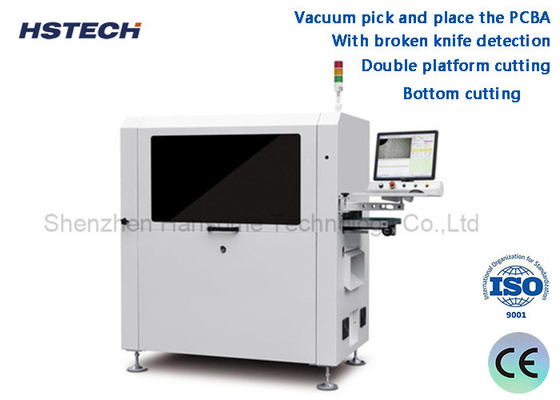 Un bon prix. Coupe à double plateforme avec détection de couteau cassé Machine de routeur PCBA en ligne en ligne
