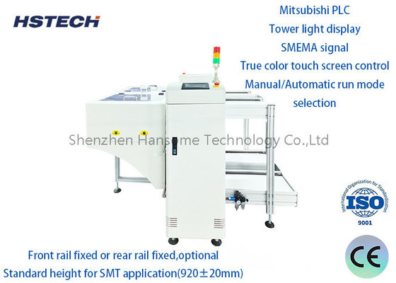 Un bon prix. Déchargeur de circuits imprimés professionnel à double voie ferrée avec affichage de la tour lumineuse et PLC Panasonic pour la production SMT en ligne