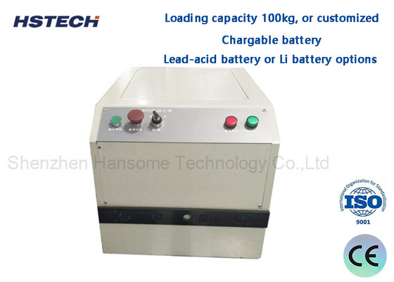 Un bon prix. Options de batterie au plomb-acide ou à batterie Li Batterie rechargeable Capacité de chargement de 100 kg Voiture de transport AGV en ligne