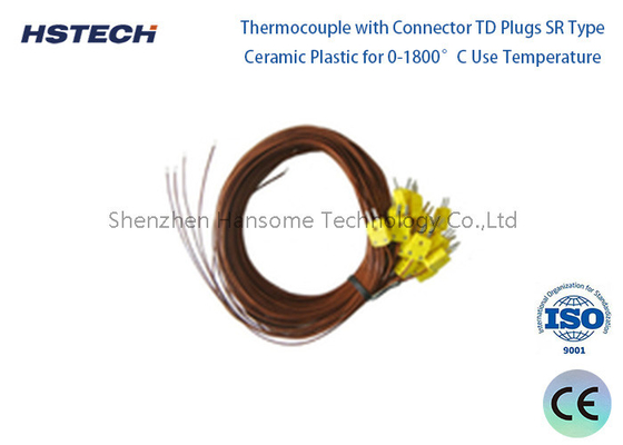Un bon prix. PtRh13-pT WRB R Thermocouple avec connecteur TD plugs SR type plastique céramique pour 0-1600 degrés C température en ligne