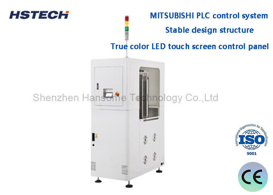 Un bon prix. Système de commande PLC MITSUBISHI Structure de conception stable Machine tampon PCB avec FIFO LIFO, NG / OK et fonction de dépassement en ligne
