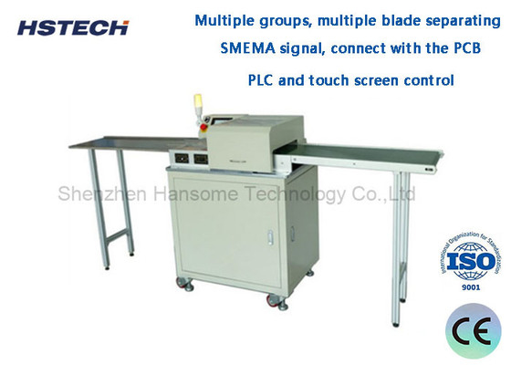 Un bon prix. PLC et contrôle par écran tactile SMEMA Signal Multiple Blade LED Strip Machine conçue pour l'industrie de l'éclairage à LED HS-F380 en ligne