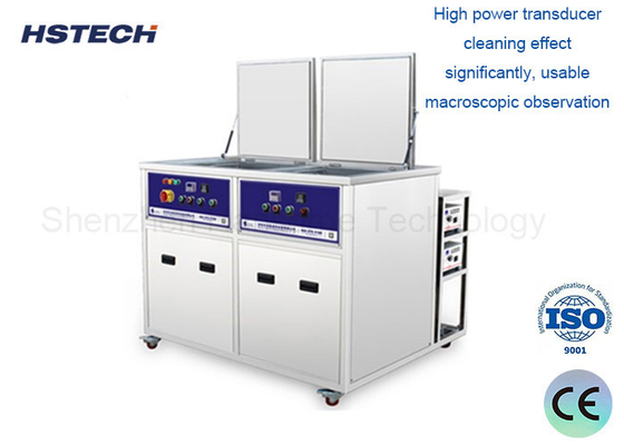 Un bon prix. Machine à nettoyer à ultrasons à double réservoir de puissance de chauffage de 3000 W pour un processus de nettoyage efficace en ligne
