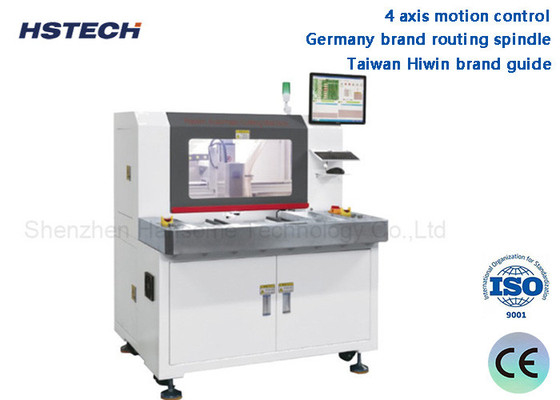 Un bon prix. Spindle de routage de marque allemande à haute performance hautement stable 4 axes contrôle de mouvement hors ligne PCBA routeur machine HS-RM-F550 en ligne