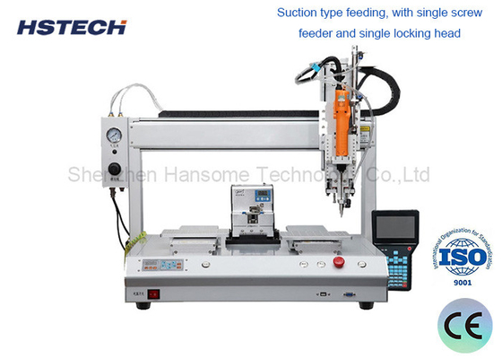 Un bon prix. Machine de verrouillage à vis à 4 axes machine de fixation à vis type d'alimentation par aspiration avec double poste de travail en ligne