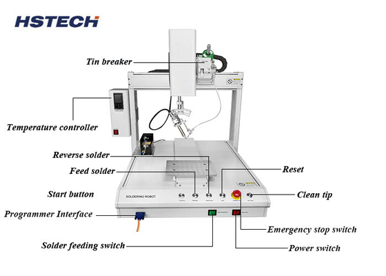 Un bon prix. Robot de soudure automatique compact pour une portée de travail de 300*300*100mm X/Y/Z et un poids de 48 kg en ligne