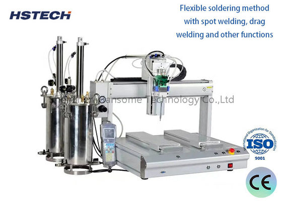 Un bon prix. Machine de distribution de colle à double réservoir Équipement industriel de distribution d'adhésif automatique pour PCB en ligne